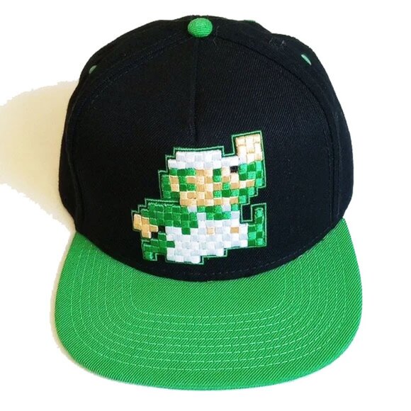 NWOT Nintendo Super Mario Bros Baseball Cap Hat Green Black - Picture 1 of 9